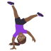 🤸🏾‍♀️ woman cartwheeling: medium-dark skin tone display on JoyPixels